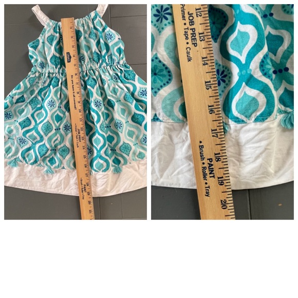 GYMBOREE Girls Teal & White Sundress Size 4 - Picture 6 of 10